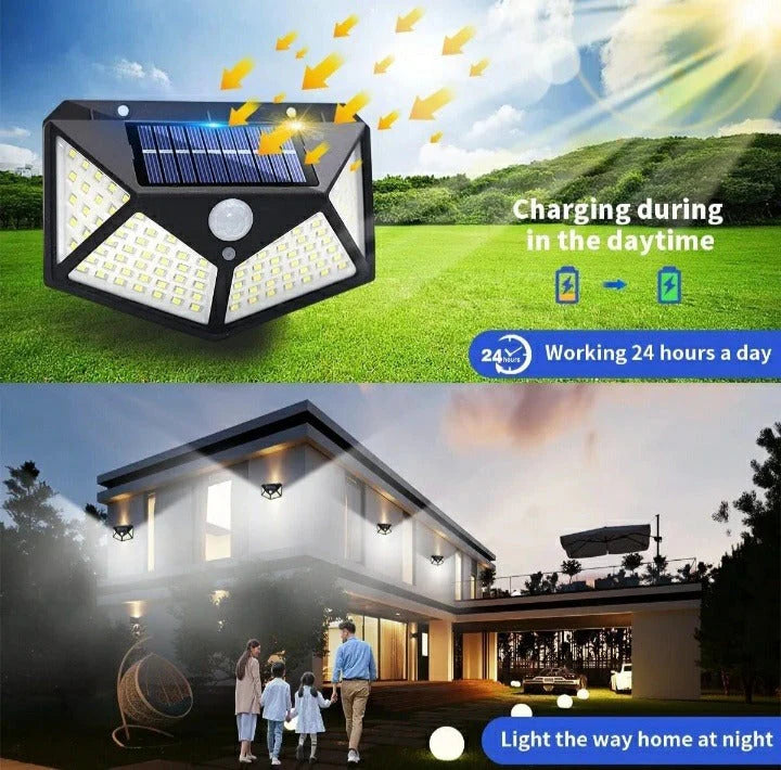 100 LED Motion Sensor Solar Light