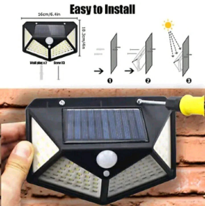 100 LED Motion Sensor Solar Light