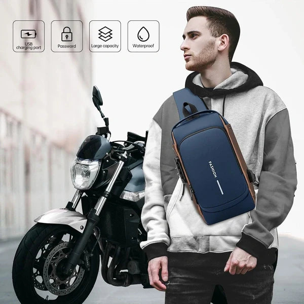 Anti-theft sling bag with a USB charging port