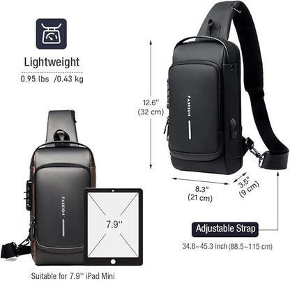 Anti-theft sling bag with a USB charging port