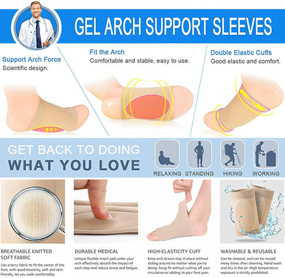 Arch Support Sleeve Cushion HEEL SOCKS